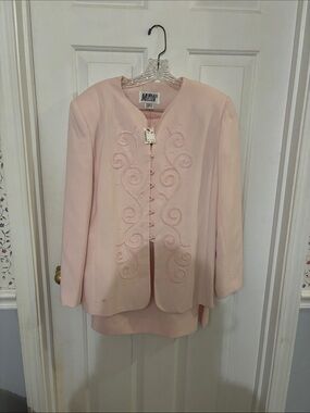 Morgan Miller Blush Pink Embroidered Dress Jacket